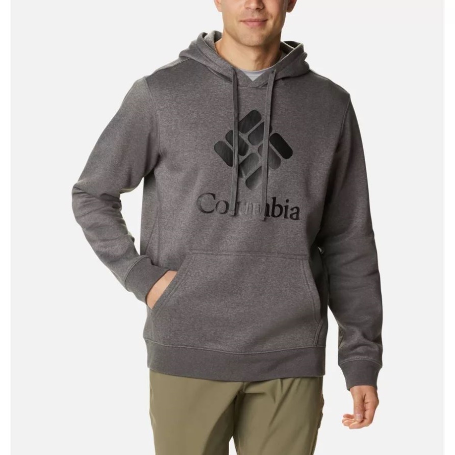 Anthrazit Meliert/csc Gestapeltes Logo Columbia Columbia Trek Hoodie Für Herren