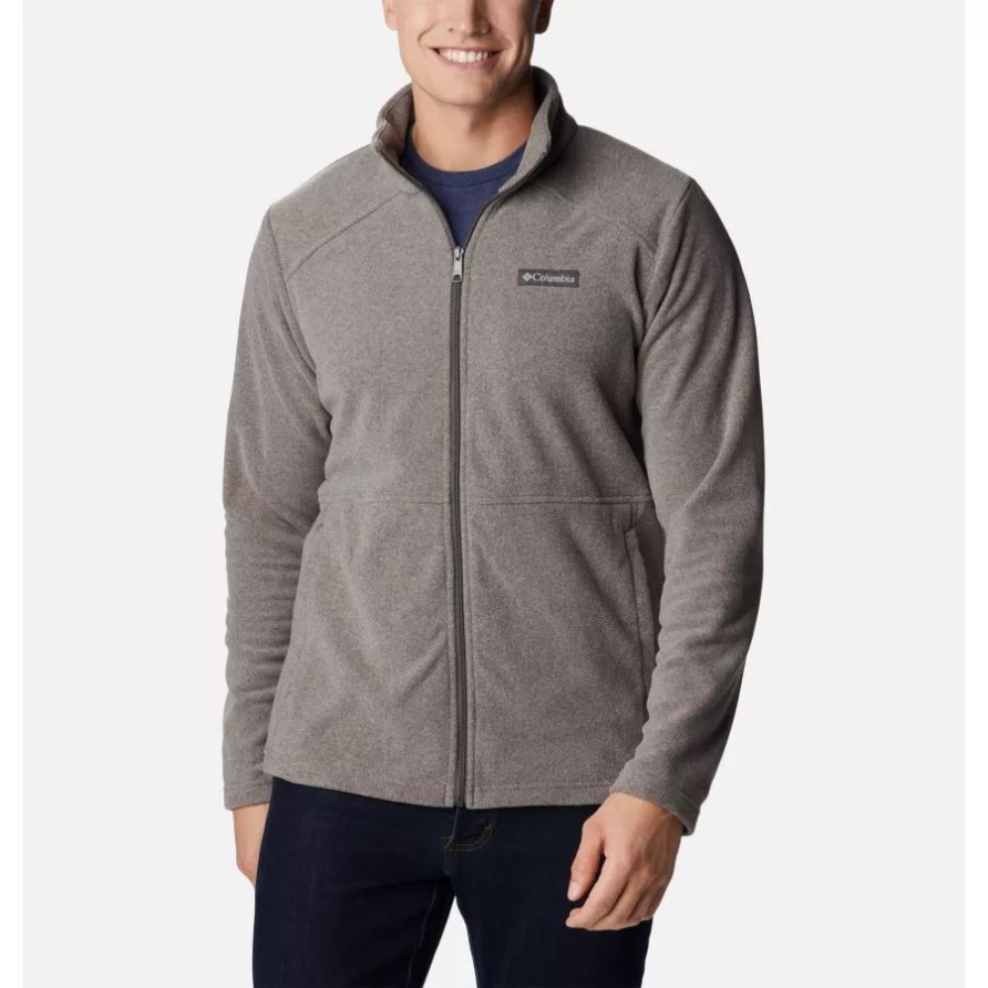 Charcoal Heather Columbia Castle Dale Fleecejacke Mit Durchgehendem Reißverschluss Für Herren