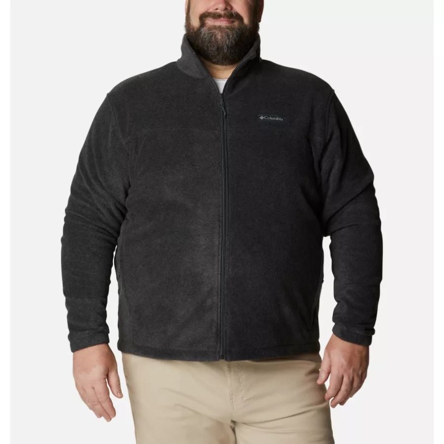 Anthrazit Heather Columbia Steens Mountain 2.0 Fleecejacke Mit Durchgehendem Reißverschluss Für Herren, Groß