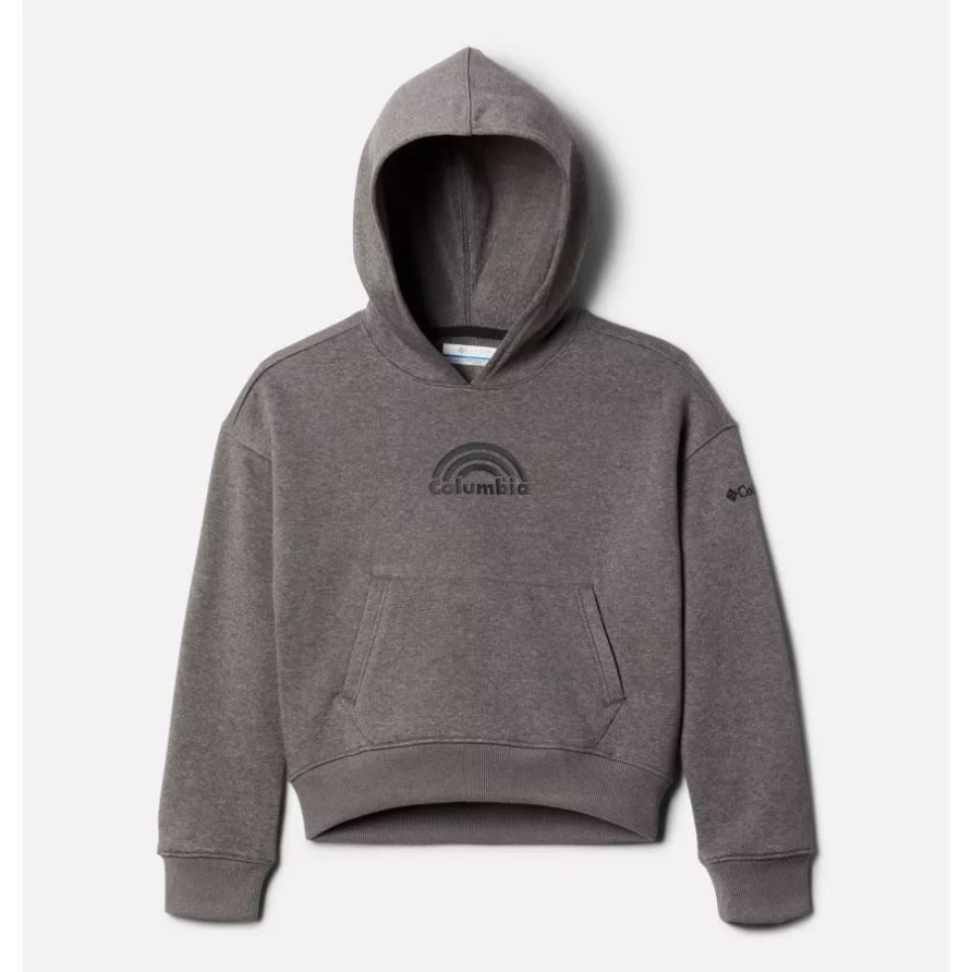 Charcoal Heather Columbia Trek Neuheits-hoodie Für Mädchen Columbia
