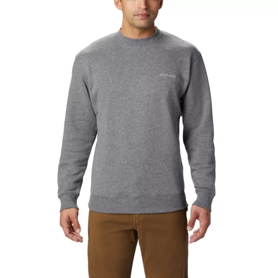 Herren-Sweatshirt Mit Rundhalsausschnitt Von Hart Mountain II In Anthrazitgrau Heather Columbia