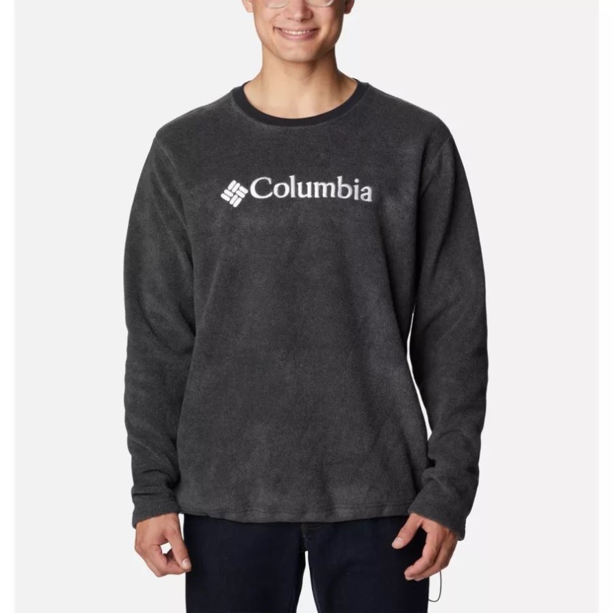 Anthrazit Meliert Steens Mountain Crew Fleeceshirt Für Herren Columbia