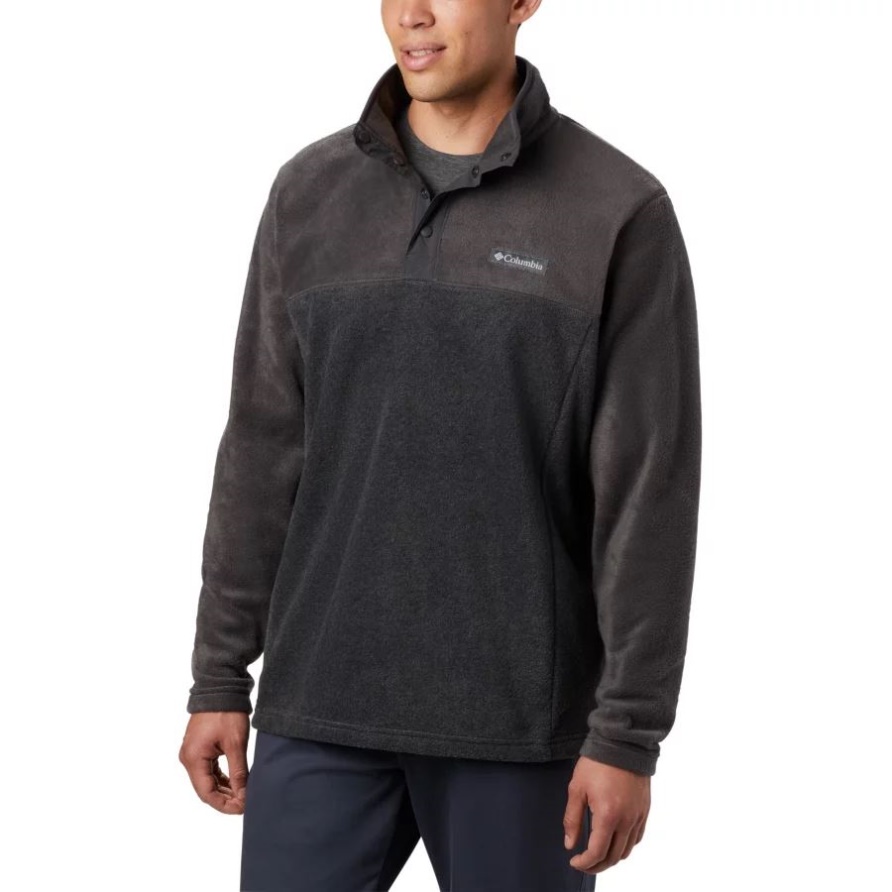 Anthrazit Meliert/shark Steens Mountain Halbdruck-Fleecepullover Für Herren Columbia