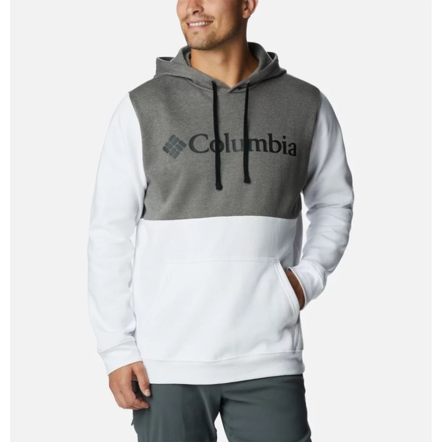 Anthrazit Meliert/weiß Columbia Trek Farbblock-hoodie Für Herren Columbia