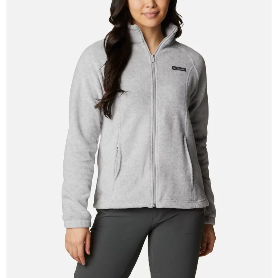 Cirrusgraue Damen-benton-springs-fleecejacke Mit Durchgehendem Reißverschluss Columbia