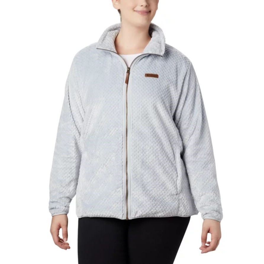 Cirrus Grey Damen Fire Side II Plush Fleece Mit Durchgehendem Reißverschluss Plus Größe Columbia
