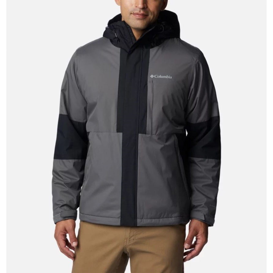 Stadtgrau/schwarz Columbia Oso Mountain Isolierte Jacke Für Herren