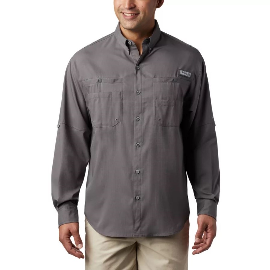 City ​​grey Columbia Herren Pfg Tamiami Ii Langarmshirt Groß