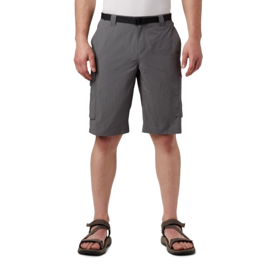 Stadtgrau Columbia Herren-shorts Mit Silberner Rippe