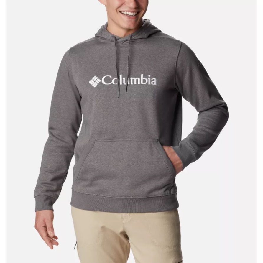 Stadtgrau Hthr/weiß Csc Logo Columbia Herren Csc Basic Logo Ii Hoodie