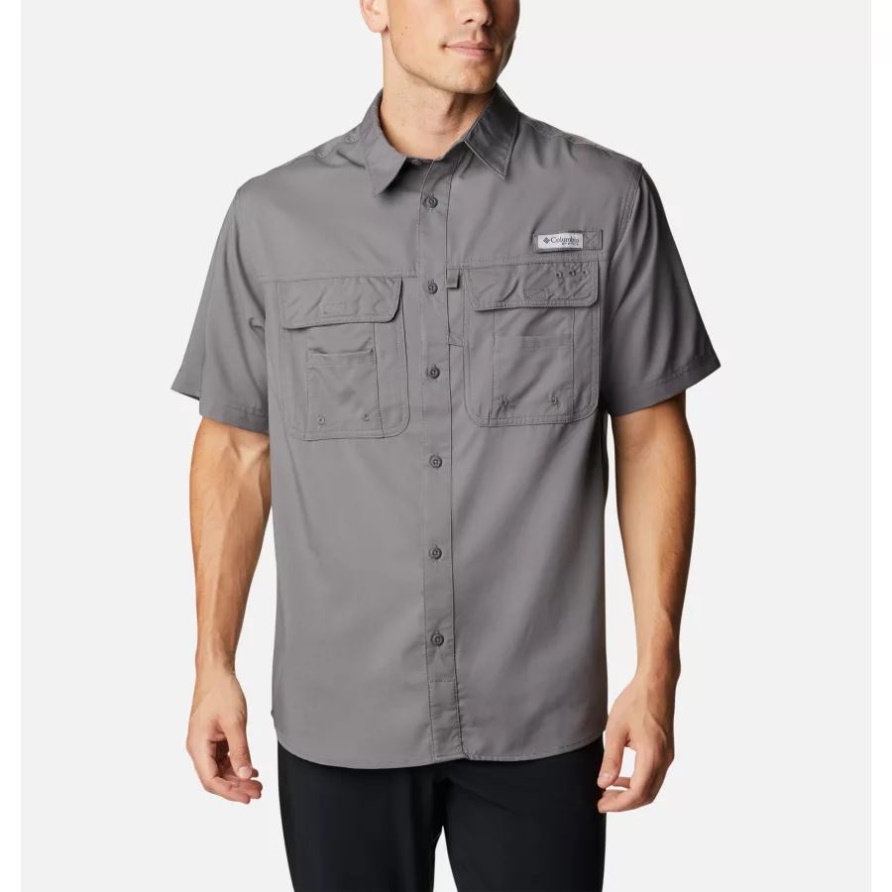 City ​​grey Pfg Drift Guide Gewebtes Kurzarmhemd Für Herren Columbia