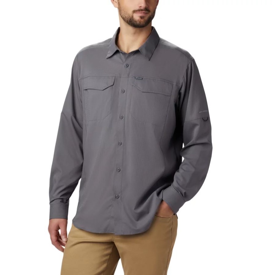 Stadtgraues Langarmshirt Silver Ridge Lite Für Herren Columbia