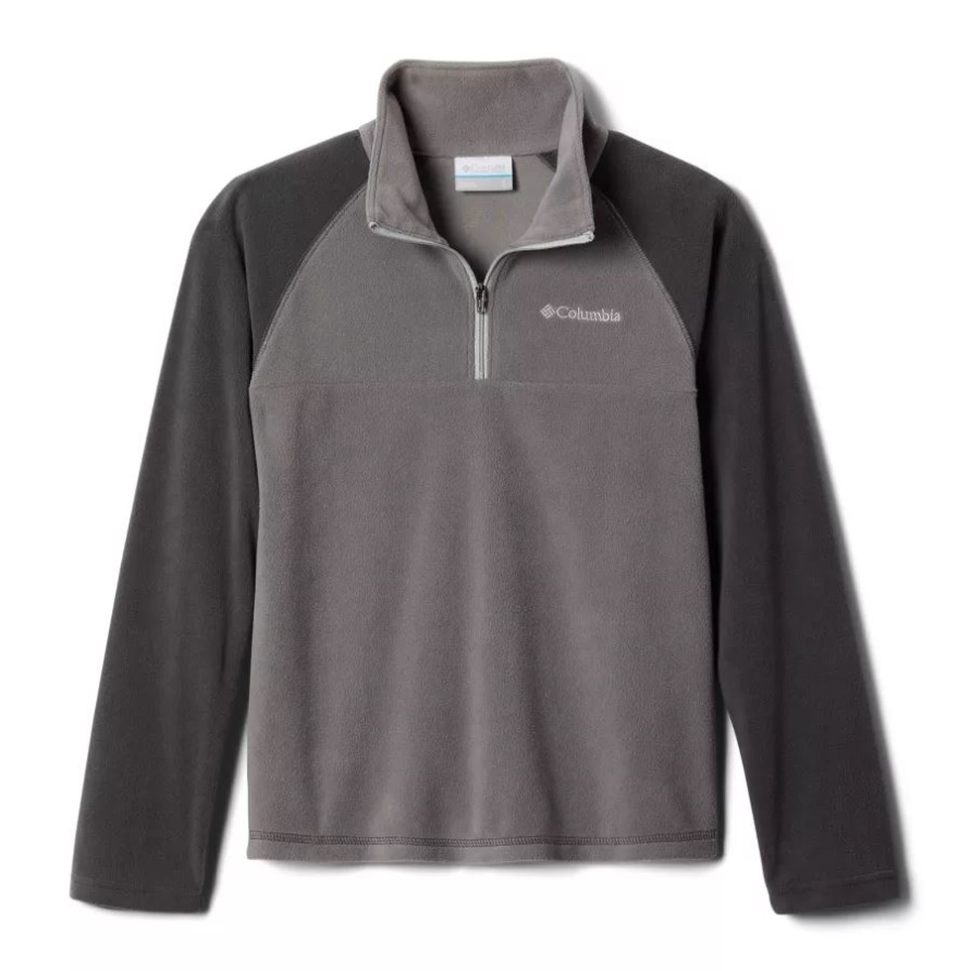 City Grey/Shark Columbia Jungen-Pullover Aus Gletscherfleece Mit 1/4-Reißverschluss