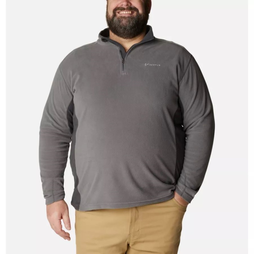 City Grey/Shark Columbia Herren Klamath Range II Fleecepullover Mit Halbem Reißverschluss Groß
