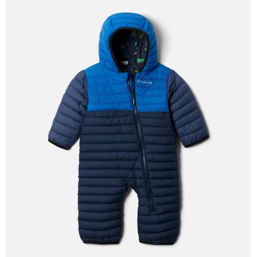 Collegiate Navy/bright Indigo/dk Mtn Infant Powder Lite Wendbare Bunting Columbia