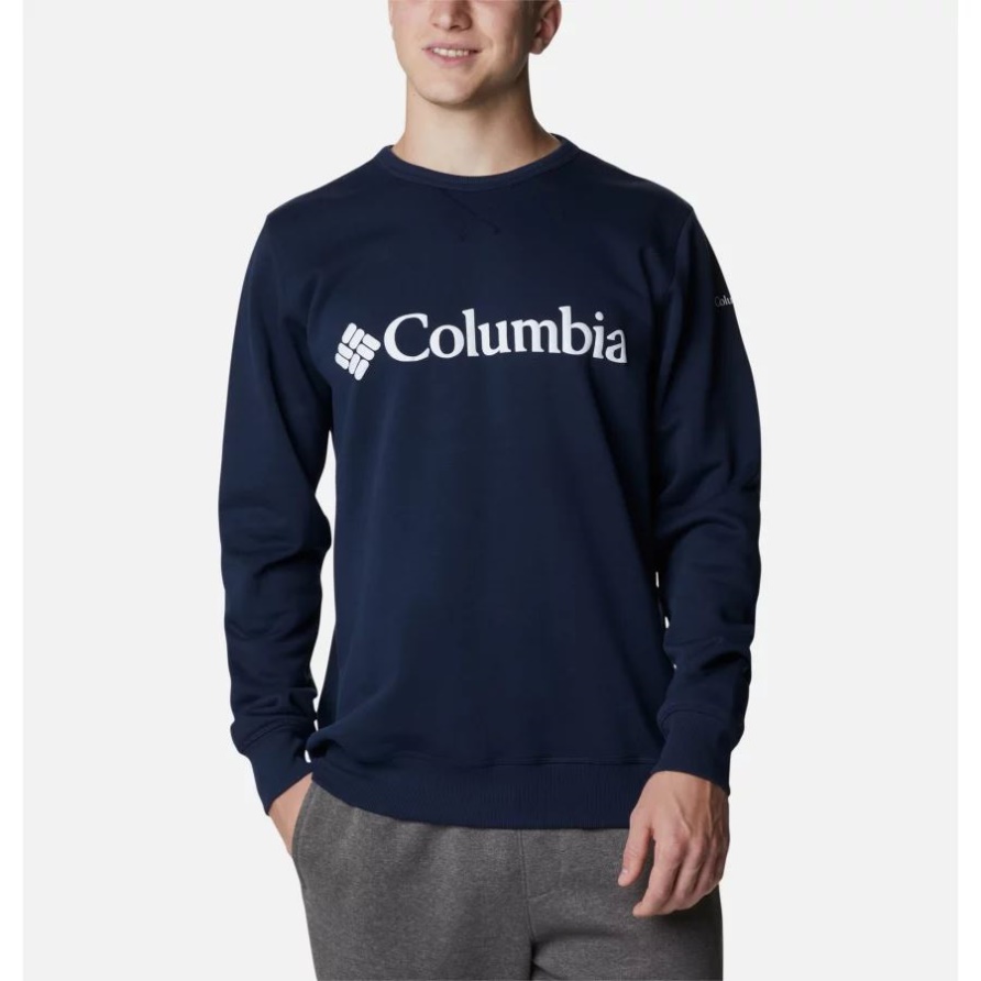 Collegiate Navy/CSC-Markenlogo Columbia Herren-Fleece-Crew Mit Columbia-Logo