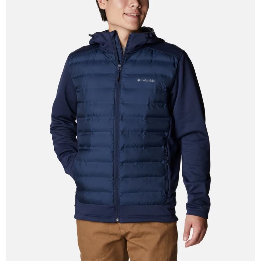 Collegiate Navy Columbia Out-Shield Isolierter Hoodie Mit Durchgehendem Reißverschluss Für Herren