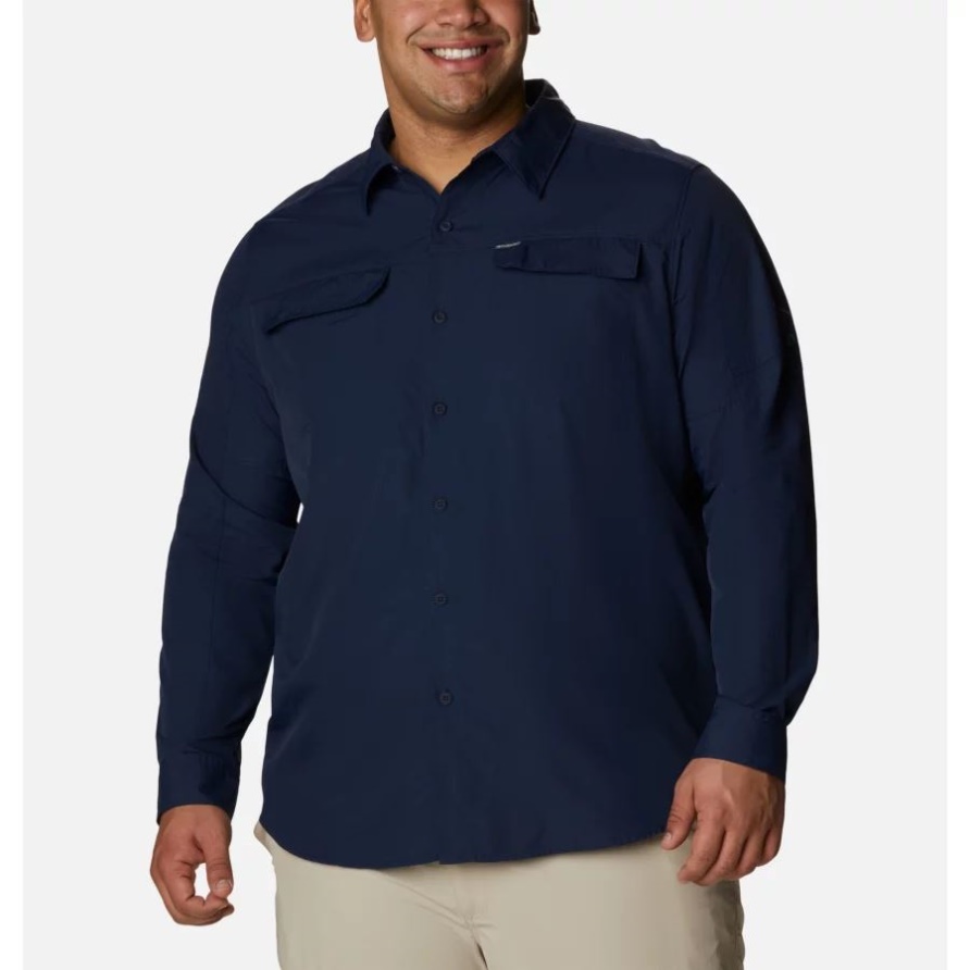 Collegiate Navy Columbia Herren Silver Ridge 2.0 Langarmshirt Groß