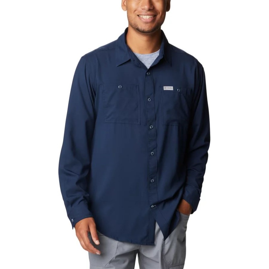 Collegiate Navy Columbia Herren User User Woven Longsleeve