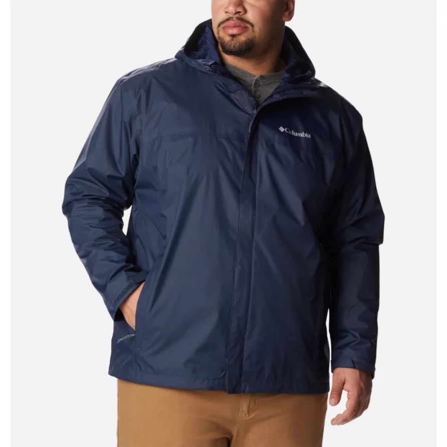 Collegiate Navy Columbia Wasserdichte Ii Regenjacke Für Herren Groß