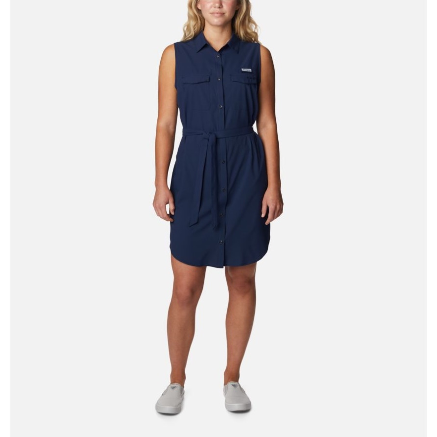 Collegiate Navy Columbia Pfg Sun Drifter Gewebtes Kleid Für Damen Ii