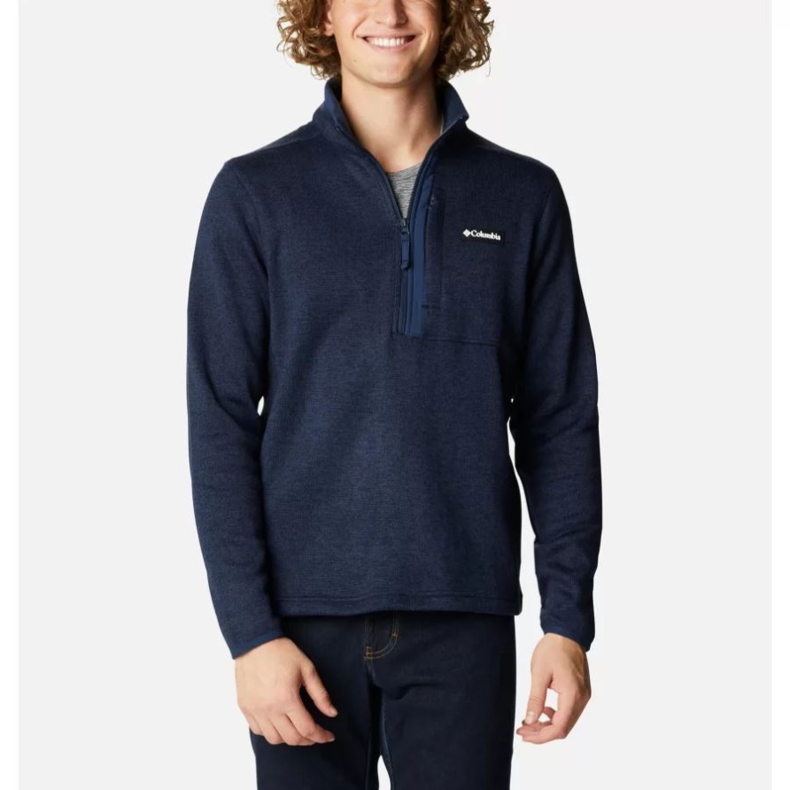 Collegiate Navy Heather/Collegiate Navy Columbia Herren-Pullover Wetterfleece-Pullover Mit Halbem Reißverschluss