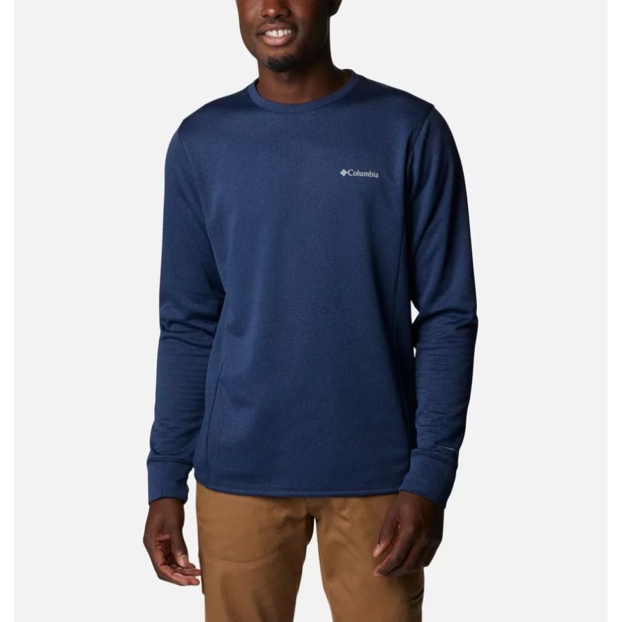 Collegiate Navy Heather Park View Crew Shirt Für Herren Columbia