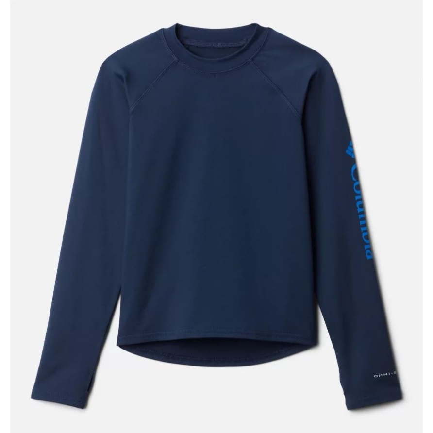 Collegiate Navy Kids'sandy Shoreslangärmliges Sonnenschutzhemd Columbia