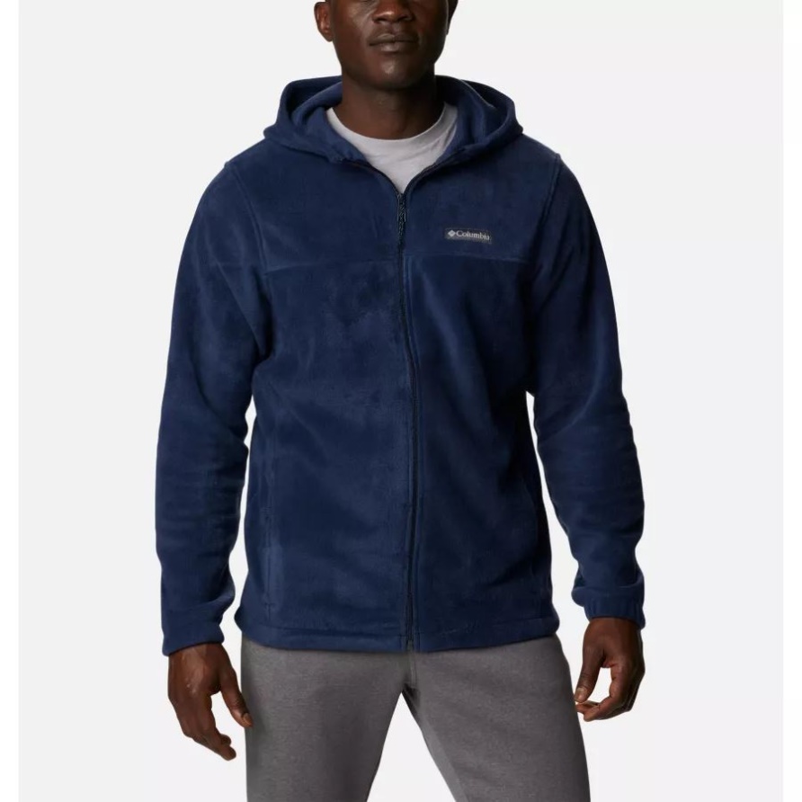 Collegiate Navy Steens Mountain Fleece-Hoodie Mit Durchgehendem Reißverschluss Für Herren Columbia
