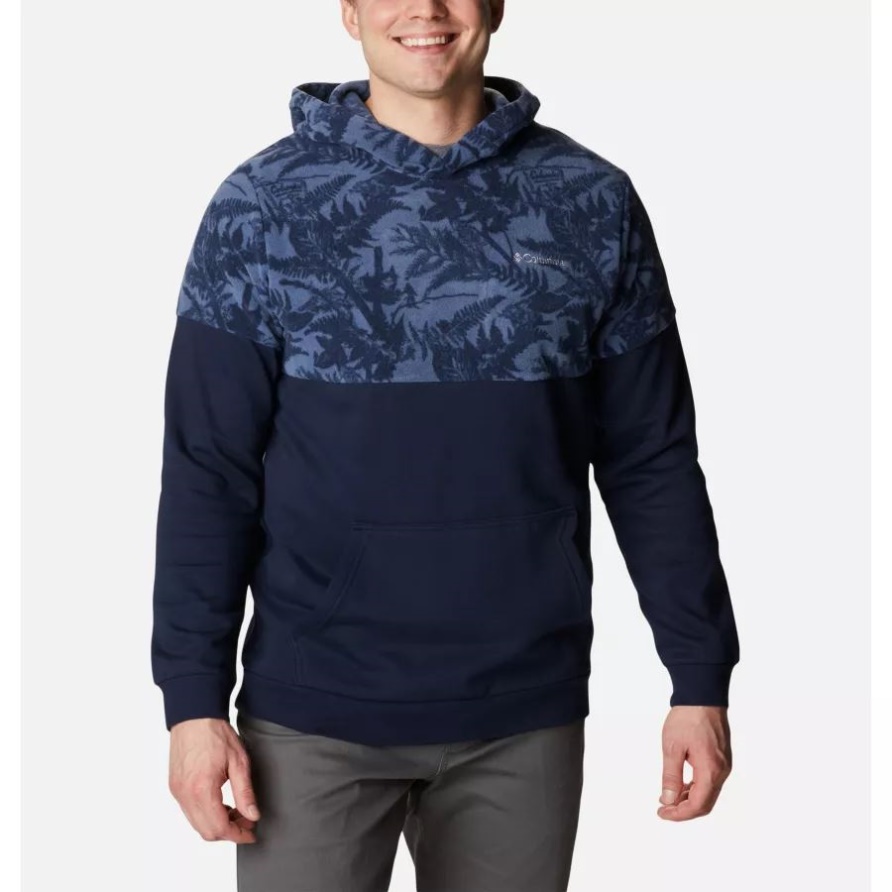 Collegiate Navy North Woods Hoodie Mit Trek-Print Für Herren Columbia