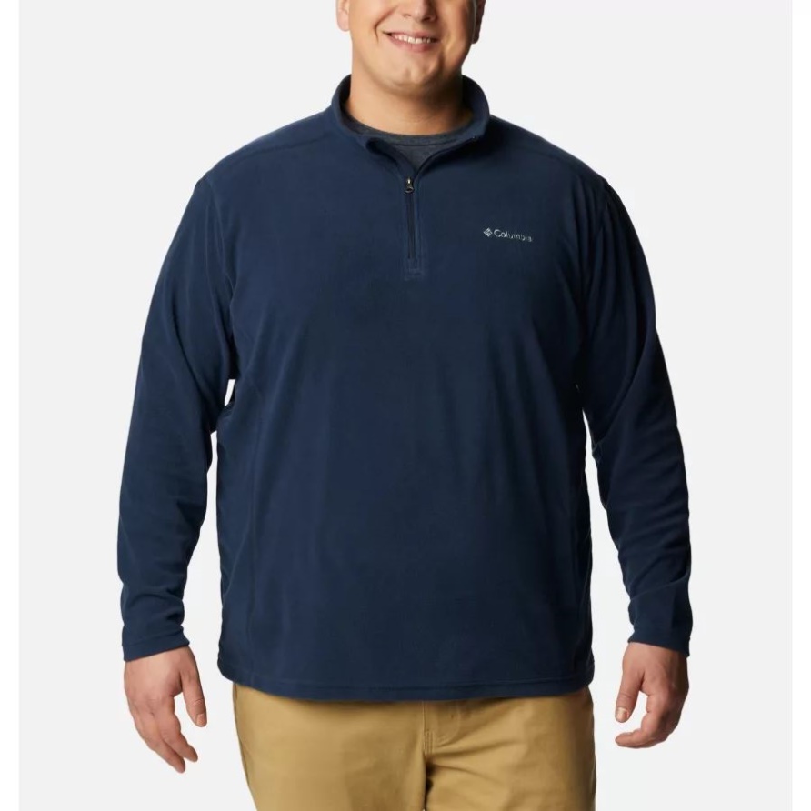 College Navy Solid Klamath Range II Fleecepullover Mit Halbem Reißverschluss Für Herren Big Columbia