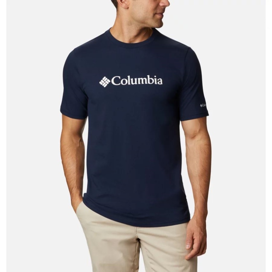 Collegiate Marine/weißes Csc Basic Logo Tee Für Herren Columbia