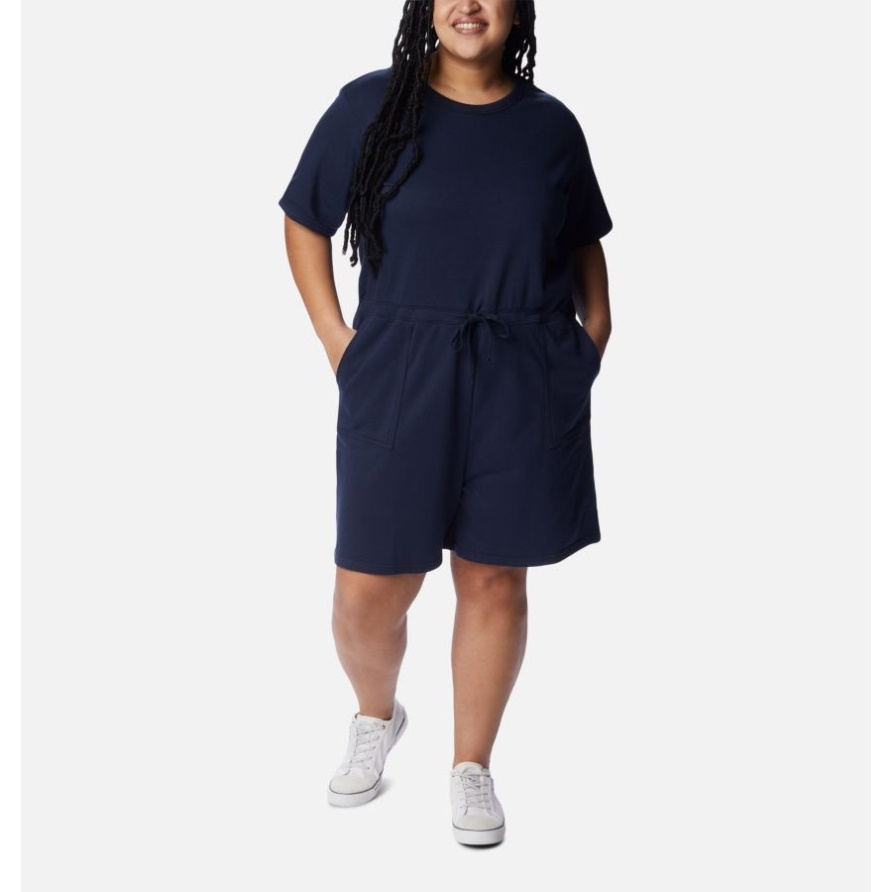Collegiate Navy Columbia Trek French Terry Strampler Für Damen In Übergröße Columbia