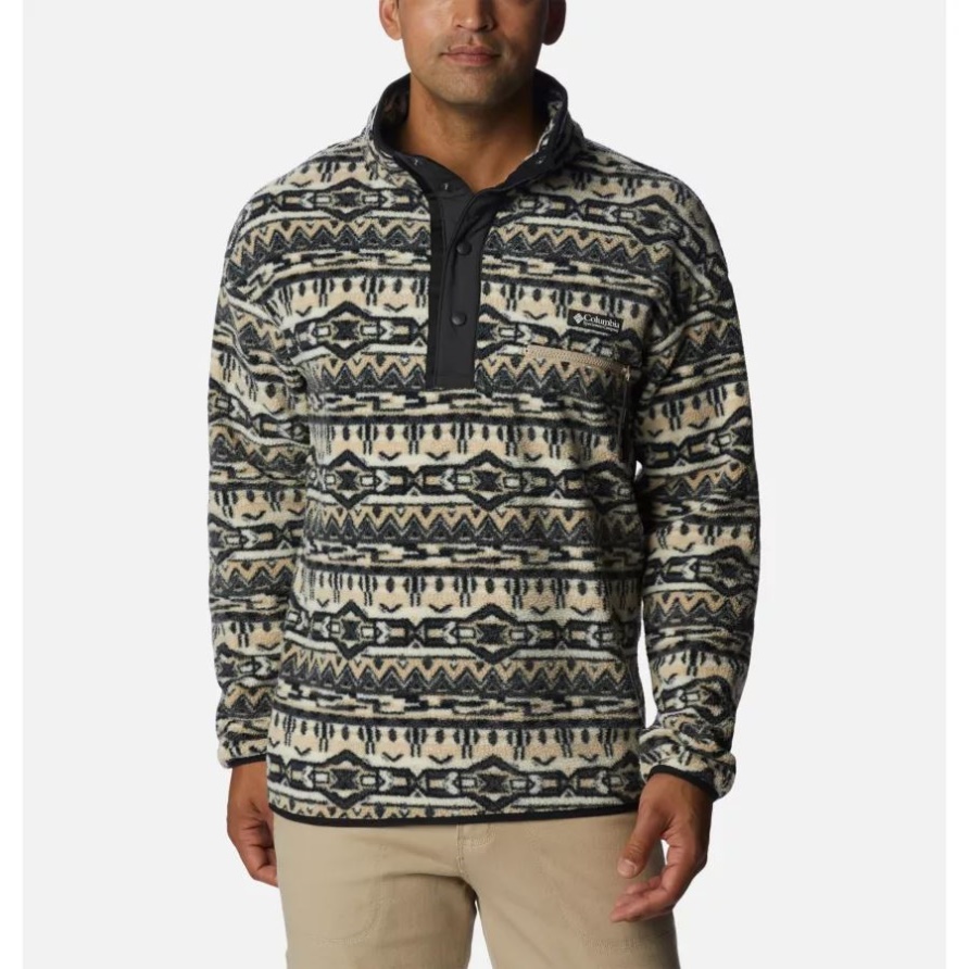 Columbia Ancient Fossil 80er Streifendruck Herren Helvetia Streetwear Fleece