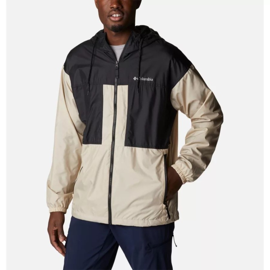 Columbia Ancient Fossil/Black Herren-Windjacke Mit Flash-Challenger-Futter