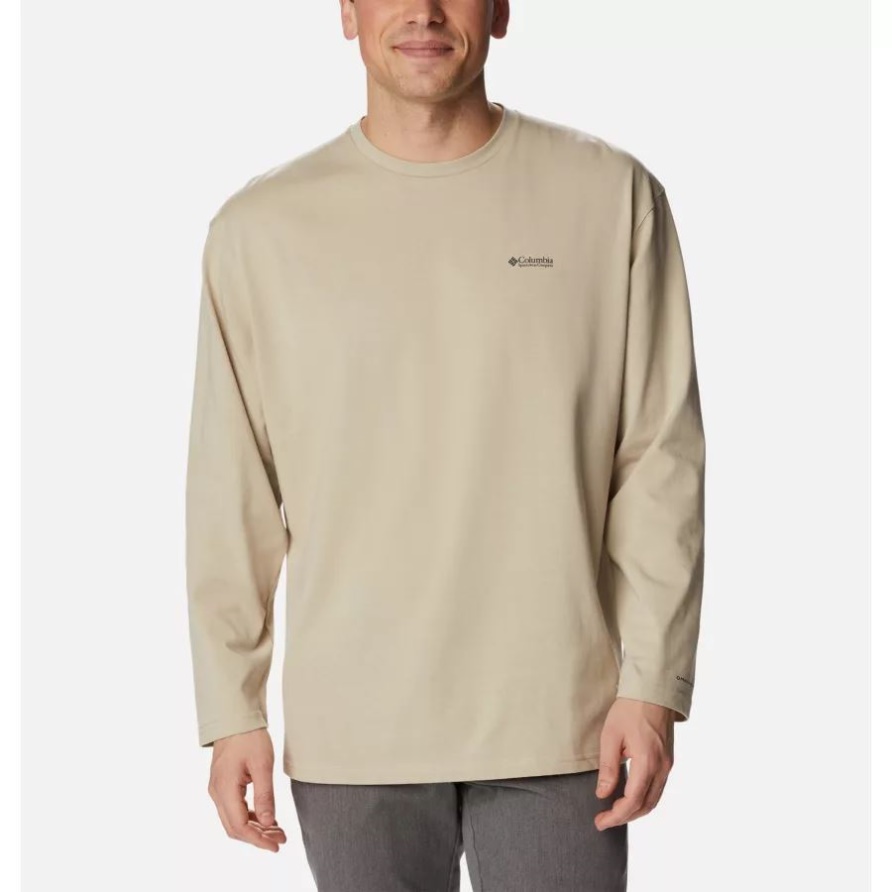 Columbia Old Fossil/gorge Multi Csc Alpine Way Entspanntes Langärmliges T-shirt Für Herren