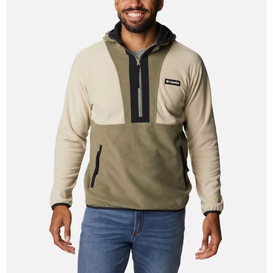 Columbia Ancient Fossil/Steingrün/Schwarz Back Bowl Lite-Pullover Mit Halbem Reißverschluss Für Herren