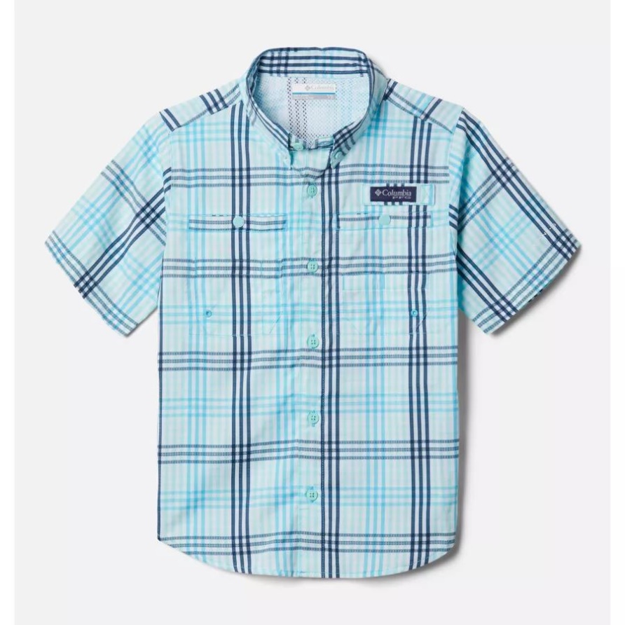 Columbia Atoll Blanket Gingham Boys' Pfg Super Tamiami Kurzarmhemd