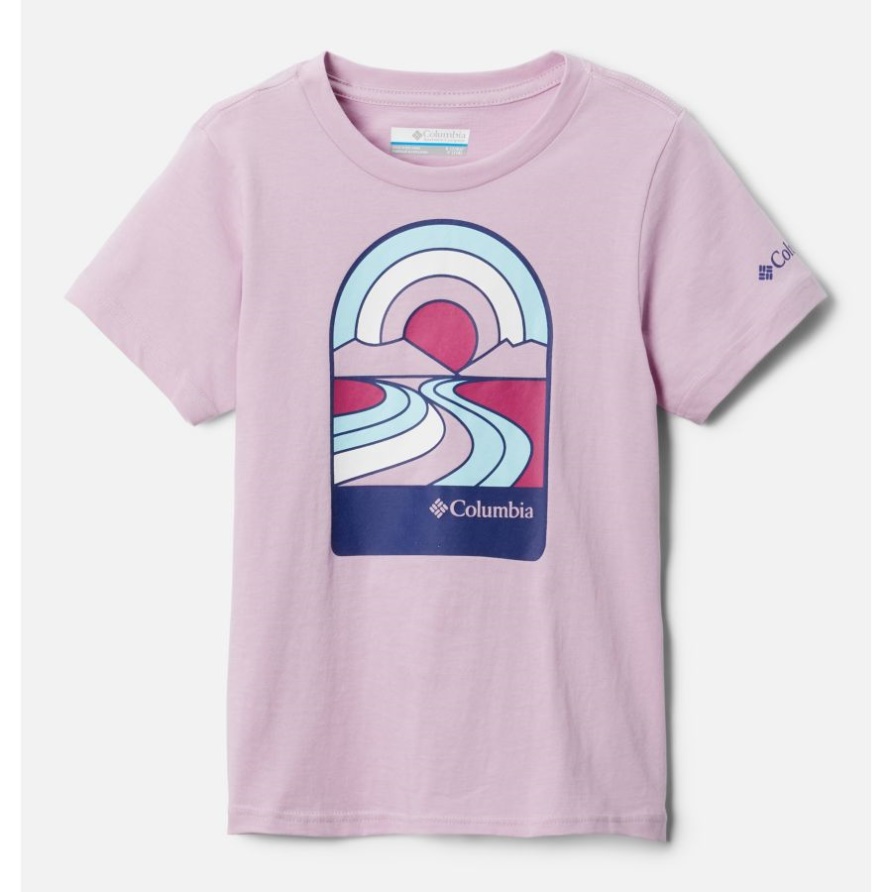 Columbia Aura/Suntrek Trails Bessie Butte Kurzarm-Grafik-T-Shirt Für Mädchen