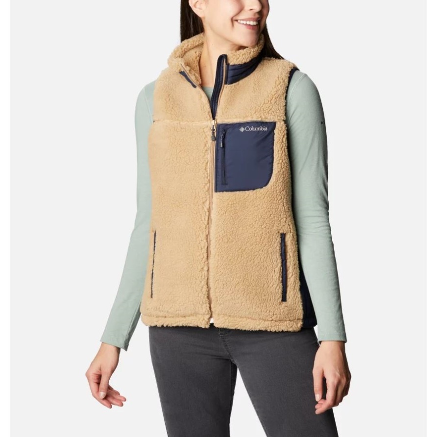 Columbia Beach/dark Nightturnal Archer Ridge Ii Sherpa-fleeceweste Für Damen