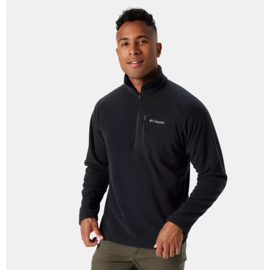Columbia Schwarz/schwarz Fast Trek III Fleece Mit Halbem Reißverschluss Für Herren
