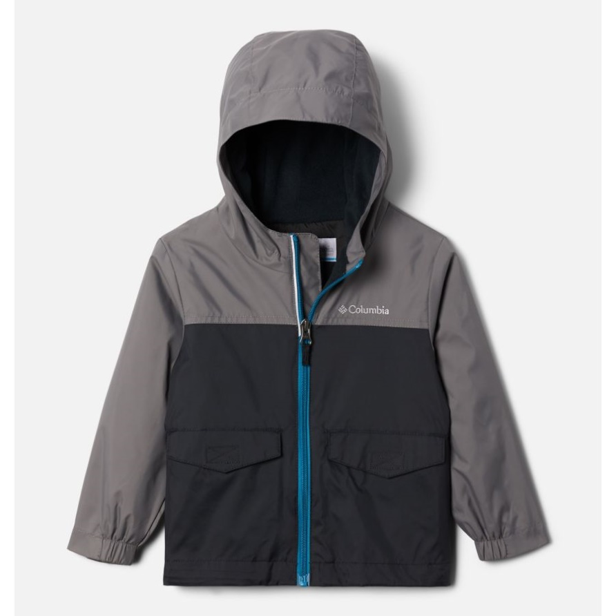 Columbia Black/City Grey Kleinkinder-Regenzilla-Jacke Für Jungen