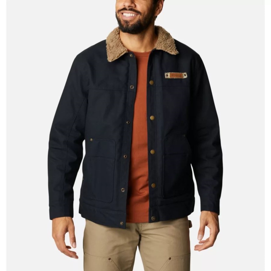 Columbia Black/flax Herren-phg-roughtail-sherpa-gefütterte Feldjacke
