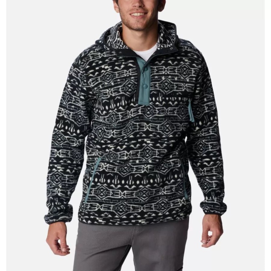 Columbia Schwarzer Helvetia-Hoodie Mit Geo-Print Für Herren