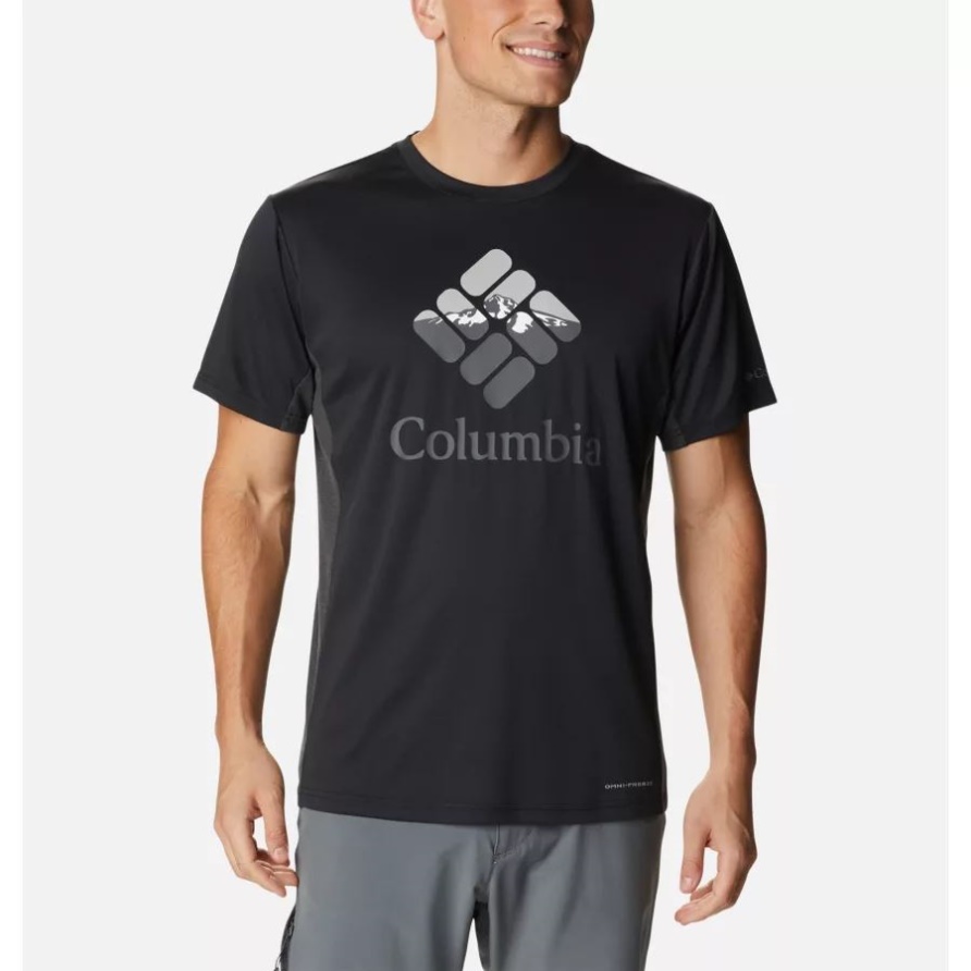 Cirro-cooles Technisches T-Shirt Von Zero Ice Für Herren In Columbia Black/Hood Nightscape-Grafik