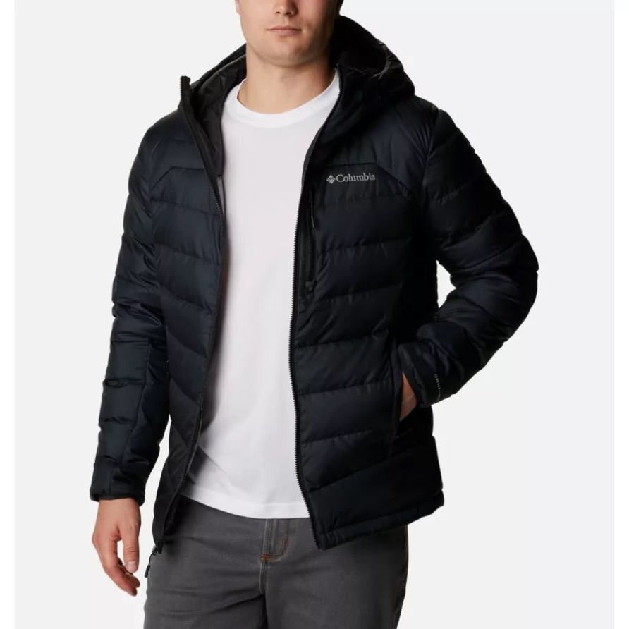 Columbia Black Herren Herbstpark Daunenjacke Mit Kapuze