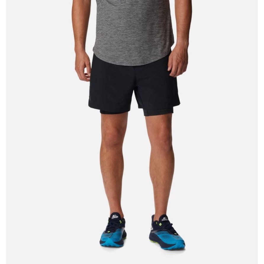 Columbia Black Endless Trail 2-in-1-Shorts Für Herren