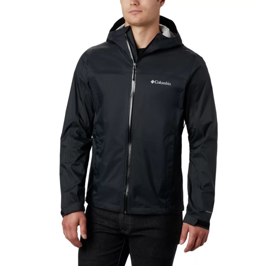 Columbia Black Verdunstungswasserdichte Herrenjacke