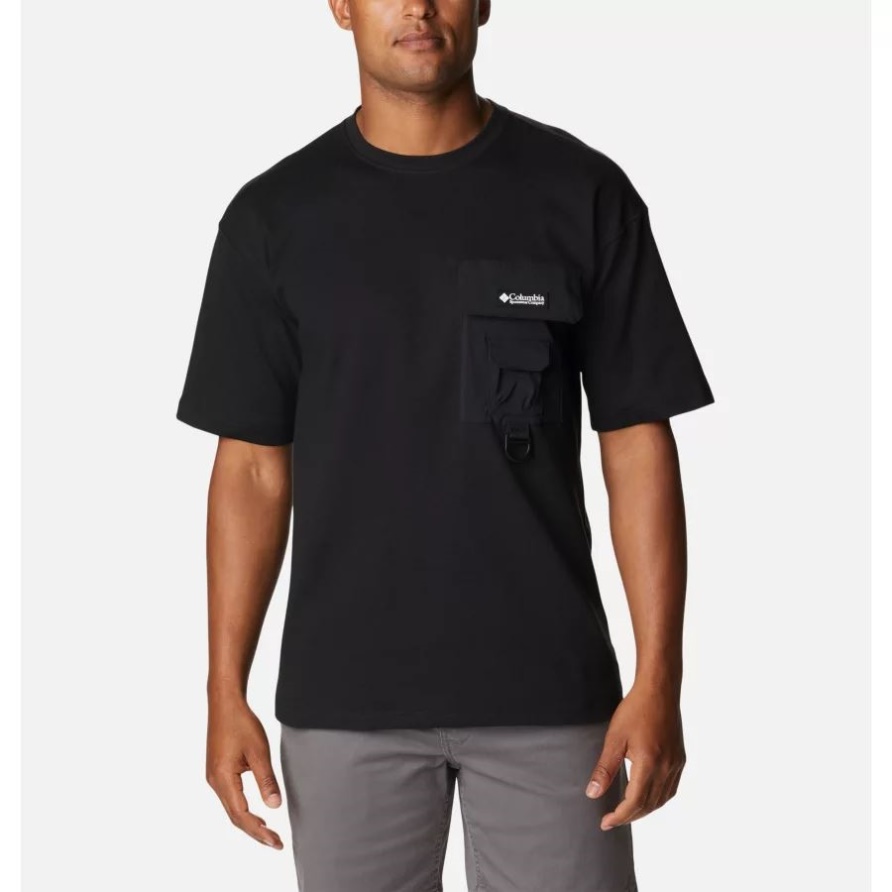 Columbia Black Herren Field Creek Casual T-Shirt