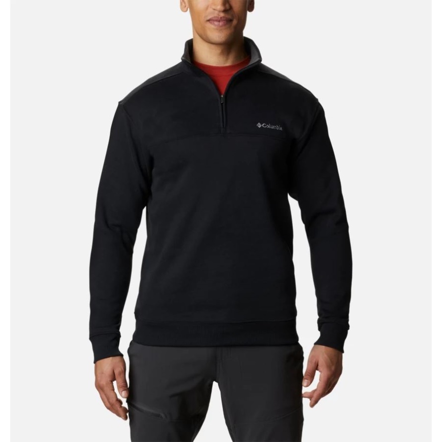 Columbia Black Herren-sweatshirt Hart Mountain Ii Mit Halbem Reißverschluss